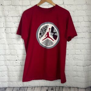 Jordan Mens Red Short Sleeve Jumpman Tshirt size Large L